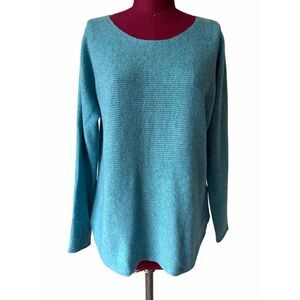 Max studio Cashmere Sweater Top Large Blue